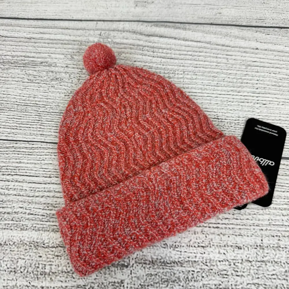 Allbirds Smallbirds Toddler Coral & Purple 100% Merino Wool Pom Beanie Size S/M